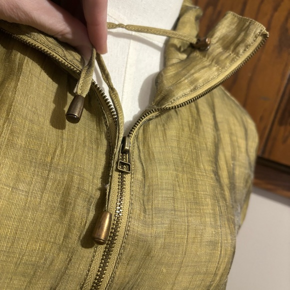 Ruby Rd Green Jacket Size 6 Green Metallic Utility Boho Gorpcore Style - Picture 6 of 9